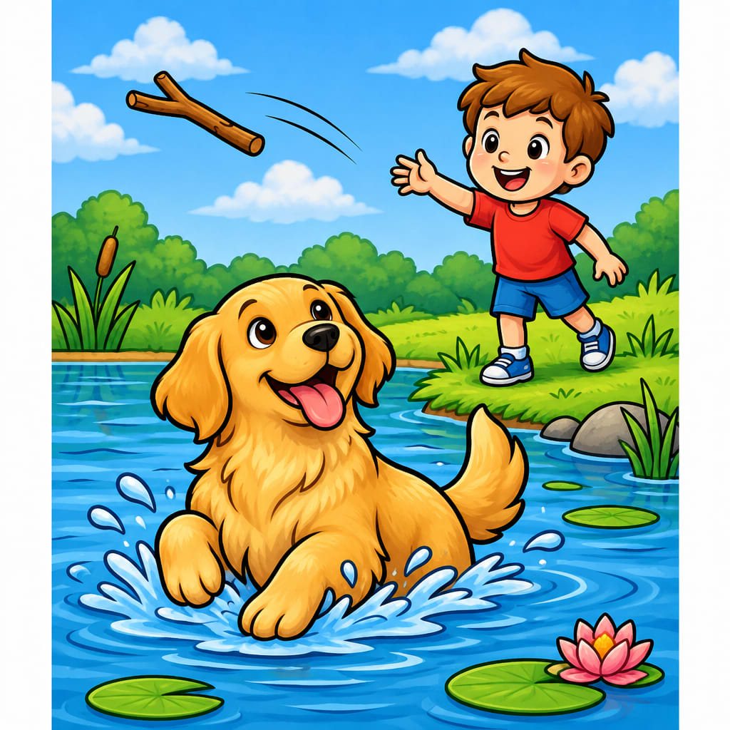 Non-Stop Golden Retriever Coloring Book