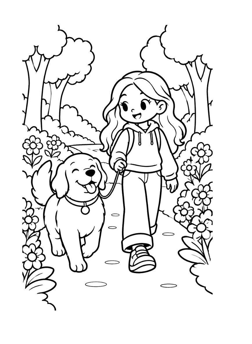 Non-Stop Golden Retriever Coloring Book