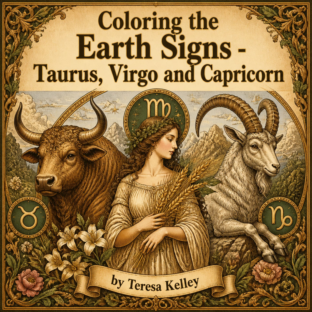 Coloring the Earth Signs: Taurus, Virgo & Capricorn Mandala Art Book