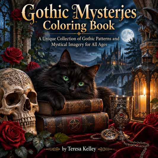 Gothic Coloring Book: Moonlit Skies, Ravens & Dark Mysteries