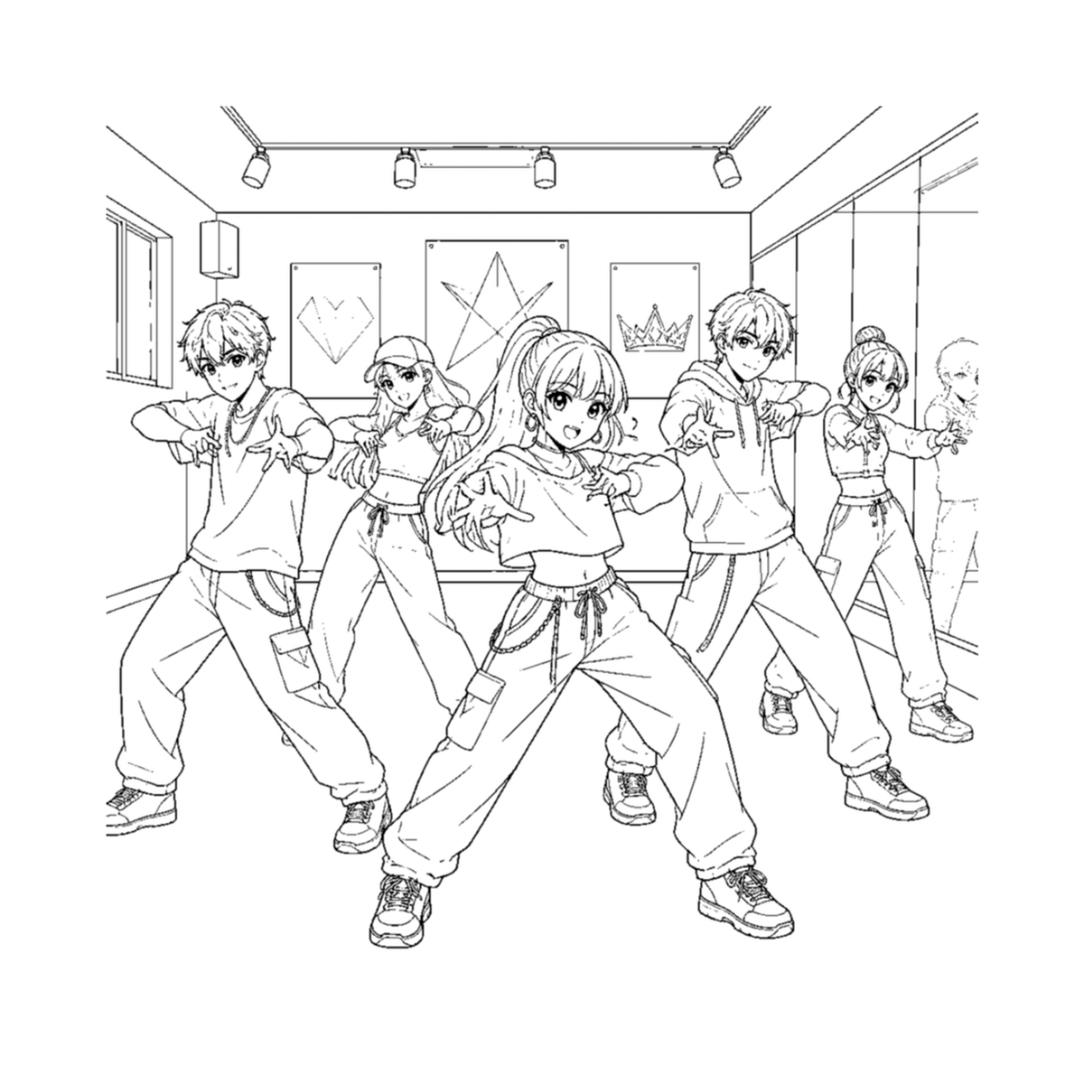 K-Pop Adventures Printable Coloring Book for Teens – PDF Download