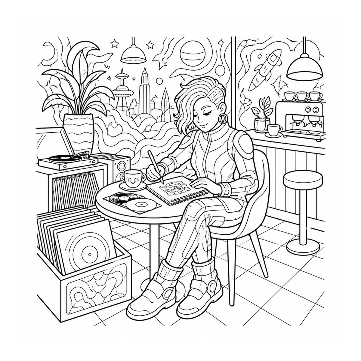 K-Pop Adventures Printable Coloring Book for Teens – PDF Download