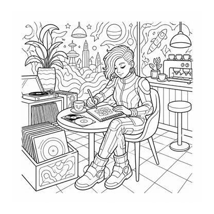 K-Pop Adventures Printable Coloring Book for Teens – PDF Download