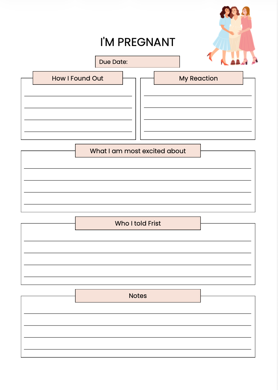 Daily Pregnancy Journal - A New Chapter Begins