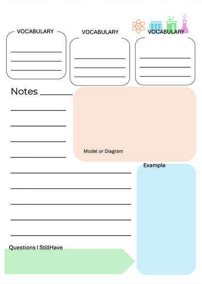 Science Interactive Notebook Template