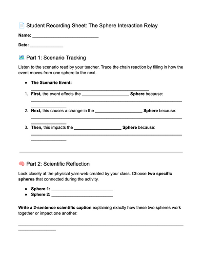 Earth Systems Lesson Plan