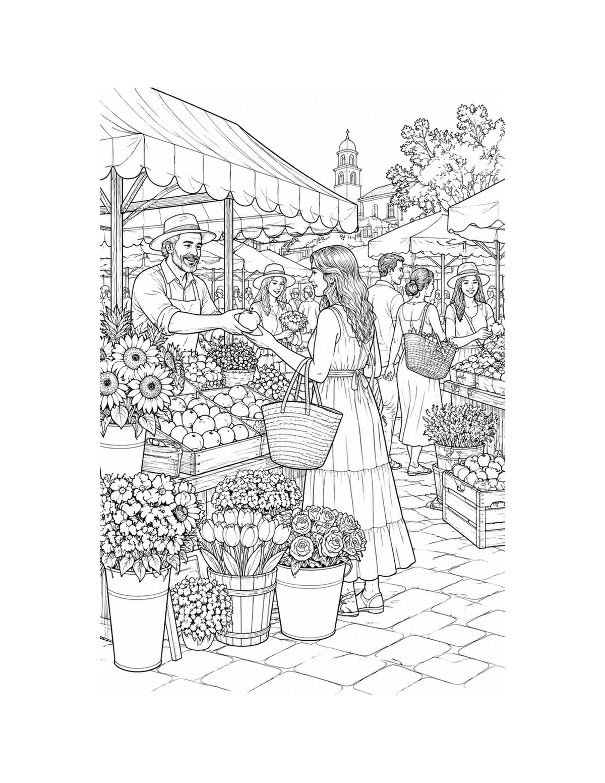 Serene Gardens: Botanical Coloring Book for Adults & Teens Featuring Beautiful Plants & Flowers