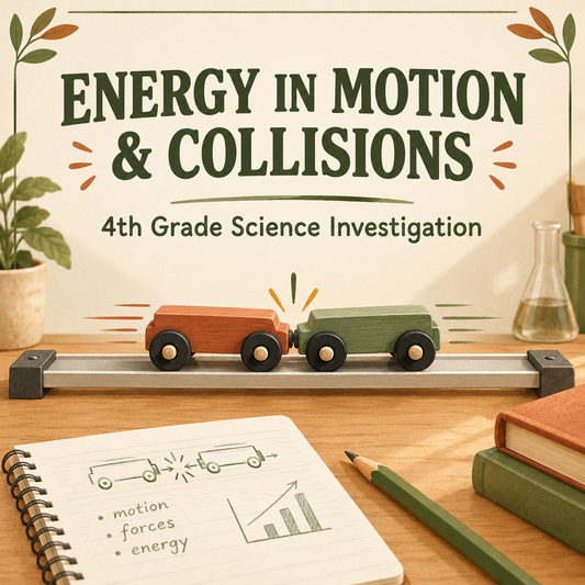 Earthy science cover concept for Energy in Motion & Collisions