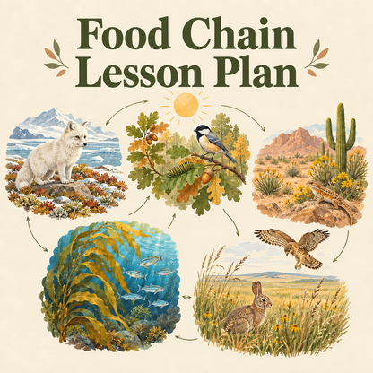 Food Chain Lesson Plan cover with title