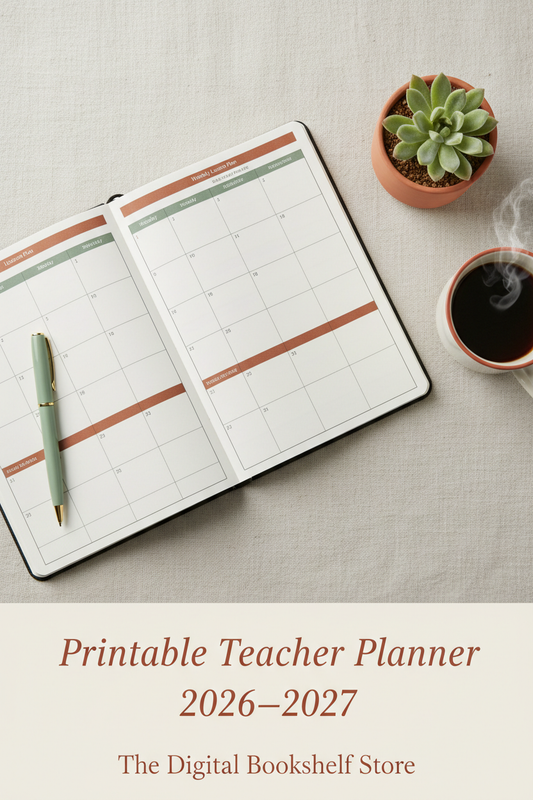 Printable Teacher Planner 2026-2027 - The Digital Bookshelf Store