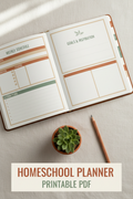 Printable Homeschool Planner Pinterest cover image
